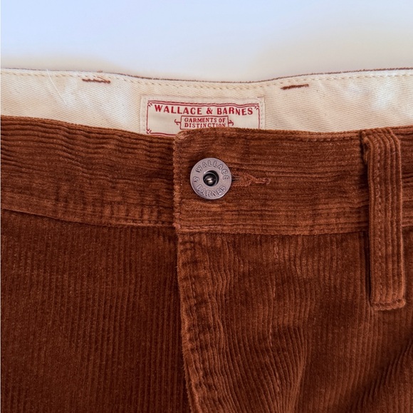 WALLACE & BARNES JCREW MENS RICH  BROWN CORDUROY CARPENTER PANTS 30x32 - Picture 8 of 9
